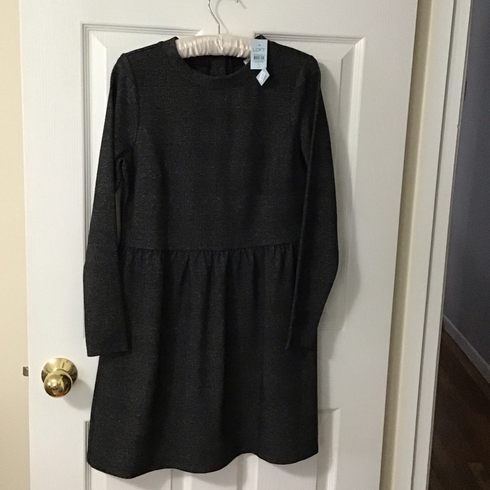 LOFT Long-Sleeve Dress with working buttons on the back